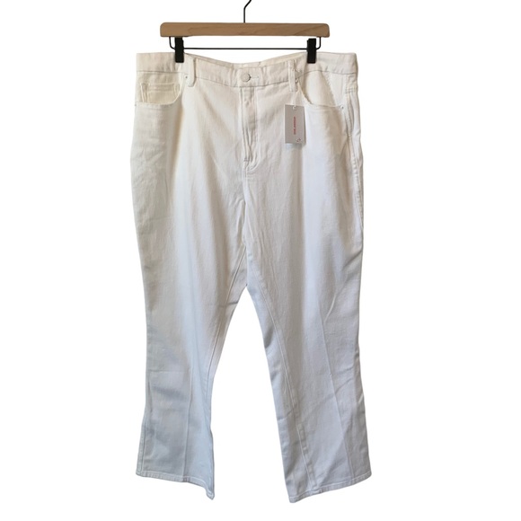 Good American Good Curve White Jeans Plus Size Comfort Stretch with distressing - Picture 2 of 9
